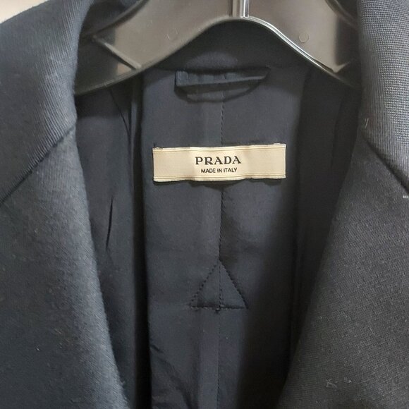 Prada Wool Dark Navy Fitted Blazer - Picture 3 of 9